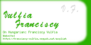 vulfia franciscy business card